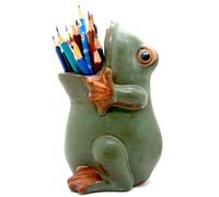 MONMOB Maceta de cerámica con Forma de Rana de 7 Pulgadas, Maceta para bonsái, Maceta para suculentas, Plato de Caramelos, Soporte para lápices, Maceta Multiusos para Mujeres, Madres o cumpleaños