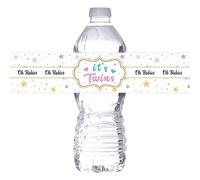 MonMon & Craft It's Twins - Pegatinas para botellas de agua (32 unidades), color blanco