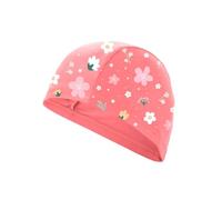 Monnëka Gorro de Baño para Niños Unisexo | Gorro de Natación en Tela Elástica con Protección Solar UV50+ | Gorros de Piscina Cómodos para Niños | Flores 4 a 5 Años