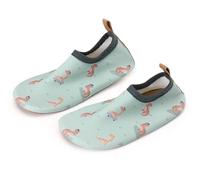 Monnëka Zapatos Acuáticos de Baño para Niños | Zapatillas de Playa con Suela Antideslizante de Secado Rápido | Aquashoes Protección Solar UV50+ Piscina Snorkel Surf, Dinos frescos, 28/29 EU