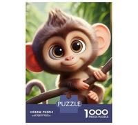 Mono 1000 Piezas Cartón Resistente Mono Sitting on A Tree Branch Puzzle para Adultos Portátil Desafiante Y Divertido Ocio En Casa Horas De Entretenimiento 70x50cm/1000pcs