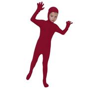 Mono ajustado para niños de 3 a 6 años, disfraz de actuación y espectáculo escénico, confeccionado en tela suave y elástica, ideal para bailes y eventos escolares, color sólido sin estampados. (5-6