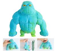Mono Antiestres, Mono Indestructible, Gorila Antiestres, Squeeze Gorila Juguetes, Gorila Realista de Descompresión, Juguetes Antiestres Adecuado para Niños y Adultos para Aliviar el Estrés (Azul)