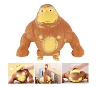 Mono Antiestres, Mono Indestructible, Gorila Antiestres, Squeeze Gorila Juguetes, Gorila Realista de Descompresión, Juguetes Antiestres Adecuado para Niños y Adultos para Aliviar el Estrés(Marrón)
