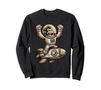 Mono Astronauta Vintage en el Camino hacia Las Estrellas Sudadera