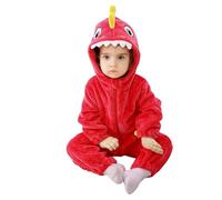 Mono bebé Capucha Mameluco de Bebé Unisex Disfraz de Dinosaurio Otoño Invierno Pijamas con Capucha Estilo Traje de Cosplay de Franela