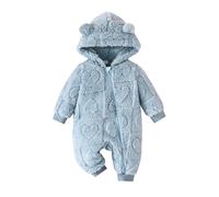 Mono Bebe Invierno Bebé Niñas Niños Traje De Nieve Mameluco Abrigo Ropa Dormir con Orejas Oso Footed Peleles Capucha para Bebés Pijama 2-36 Meses