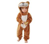 Mono Bebé Invierno, Pijama Niño Niña, Cálido Franela Unicornio Dinosaurio Disfraz, Animale Pelele Mameluco Buzo Con Capucha Recién Nacido Saco Dormir Osa 100(18-24 Meses)