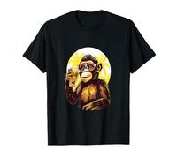 Mono Bebiendo Cerveza Bebedor de Cerveza Divertido Gorila Borracho Sim Camiseta