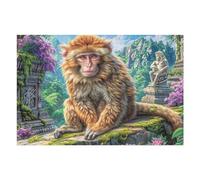 Mono Bosque Tropical Vida Silvestre Naturaleza Salvaje Rural Puzzle 1000 Piezas para Adultos Agradable Cautivador Y Creativo Ocio Familiar Y Hobbies 1000 PCS（75x50cm）