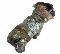 Mono cálido para perros "New York" de GogiPet, verde militar