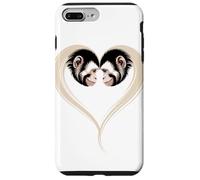 Mono Capuchino en Forma de Corazón Carcasa para iPhone 7 Plus/8 Plus