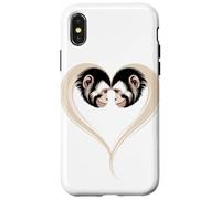 Mono Capuchino en Forma de Corazón Carcasa para iPhone X/XS