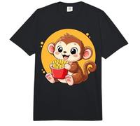 Mono Comiendo Papas Fritas Divertido Kawaii Animal Food Lover Comfort Colors Adult Heavyweight T-Shirt