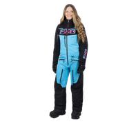 FXR Maverick F.A.S.T. Insulated Damas One Piece Traje de moto de nieve, negro-azul, tamaño 4 para Mujer