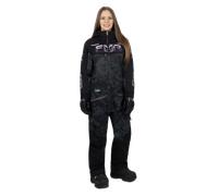 FXR Maverick F.A.S.T. Insulated Damas One Piece Traje de moto de nieve, negro-gris, tamaño 12 para Mujer
