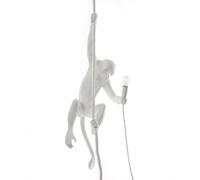 Mono Con Cuerda Lámpara de Techo Blanco