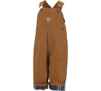 Mono con pechera de lona lavada Carhartt para beb s ni os, color marr n, 6 meses