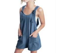 Mono Corto de Verano de Color Liso para niñas (Navy, 13-14 Years)