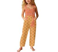 Mono Corto Holgado de Manga Larga para niña con Bolsillos y Estampado de Hielo, Tejido de Punto, Cuello Redondo, puños de canalé, Color Celeste con Copos de Nieve, para otoño e Invierno, Tallas 1-5.