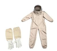 Mono De Apicultor Para Apicultores Traje profesional de apicultura de cuerpo completo, traje de apicultura ventilado con guante de cuero, ropa protectora, traje de seguridad for granja(XL)