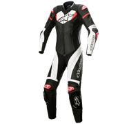 Alpinestars Stella GP Plus Traje de cuero para motocicleta de 1 pieza para damas, negro-blanco-rojo, tamaño 48 para Mujer