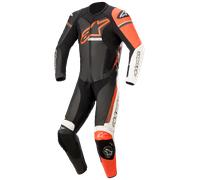 Alpinestars GP Force Phantom Traje de cuero de motocicleta de una pieza, negro-blanco-rojo, tamaño 52 para Hombres