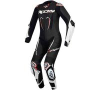 Ixon Vortex 3 Damas 1-Piece Traje de cuero de motocicleta, negro-blanco, tamaño XL para Mujer