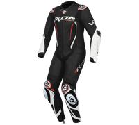 Ixon Vortex 3 Traje de cuero de motocicleta juvenil de 1 pieza, negro-blanco-rojo, tamaño 12 años