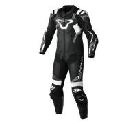 Macna Armadyl Traje de cuero de moto de una pieza perforado, Negro/Blanco, Talla 54