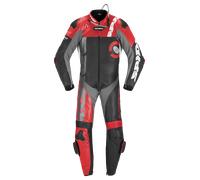 Spidi DP-Progressive Perforated Pro Traje de cuero para motocicleta de una pieza, negro-rojo, tamaño 46