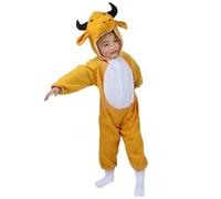 Mono de Disfraz de Animal para niños, Ideal para actuaciones, Obras de Teatro, Fiestas y Eventos. Conjunto a Juego de Jirafa, Pollito, Tigre y Mono. (Orange4, 6-7 Years)