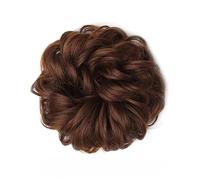 Moño de dona con elástico, extensiones de cabello sintético for un aspecto natural y uso diario. Accesorios for el cabello. Look Elegante Chic(Light brown)