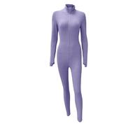 Mono de fiesta para mujer, mono ajustado sexy y moderno para mujer, ideal para primavera y otoño. Color sólido con cuello alto y cierre claro y bordados