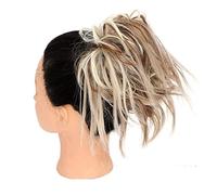 Moño de horquilla con banda elástica, moño sintético instantáneo, extensiones de pelo para mujer, rizado, ondulado, para decorar el cabello (12h613)