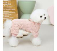 Mono de Invierno cálido de Forro Polar for Perro, Pijama for Cachorro y Gato, Abrigo, Ropa for Chihuahua, Disfraz de Bulldog francés, Trajes for Yorkshire Terrier.(Pink,S)