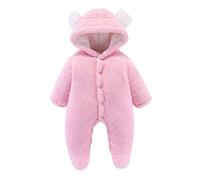 Mono de Invierno para bebé Niñas Niños Traje Nieve Mameluco Bebe con Capucha Polar Grueso y Cálido Ropa Abrigo