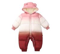 Mono de invierno para bebé Traje nieve forro polar recién nacido una Pieza Cálido Body Manga Larga Grueso y con Capucha Regalo 0-18 meses Baby Romper