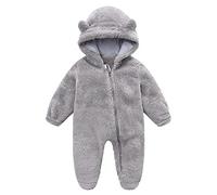 Mono de invierno para bebé Traje Nieve Niños Niñas Recién Nacido Snowsuit una Pieza con Capucha Ropa Exterior Grueso Cremallera Regalo 0-18 meses Baby Romper