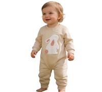 Mono de Invierno para niñas con Estampado de Conejito, Hombros a presión, Capucha con Orejas y Patucos, Forro Polar Rosa, Suave y cálido, para Jugar al Aire Libre y Nieve, 6-24 Meses.