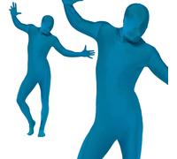 Mono De Lycra Azul Para Hombre, Traje De Fiesta De Piel Segunda M-XL