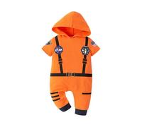 Mono de Manga Corta con diseño de Astronauta para bebés y niños pequeños, Tipo Sudadera, recién Nacidos, Estampado de Cohetes y Planetas, Ideal para el Verano y Fotos espaciales.