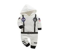 Mono de Manga Larga con diseño de Astronauta para bebés y niños pequeños, Mono Tipo Sudadera para recién Nacidos Mono Ajustado Rojo Monitos Saltarines