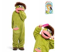 Mono de Monstruo de Boca Grande, Pijamas de Monstruo Divertidos, Mono Tonto y portátil, Ropa de hogar de Felpa Unisex for Fiesta fotográfica(Green,Medium)