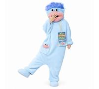 Mono de Monstruo de Boca Grande, Pijamas de Monstruo Divertidos, Mono Tonto y portátil, Ropa de hogar de Felpa Unisex for Fiesta fotográfica(Blue,Large)