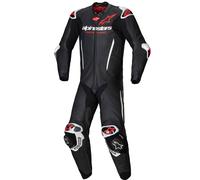 Mono de moto Alpinestars GP-R7 Tech-Air ready/compatible de una pieza de cuero negro-blanco-rojo fluo 52