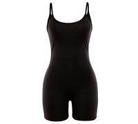 Mono de mujer 2026 para mujer, glúteos estrechos, pantalones cortos de elevación, chaleco ajustado, pantalones de yoga, puede ser ropa casual larga sexy, Negro , S