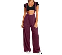 Mono de mujer con tiras y pierna ancha, estilo coordinado, de una pieza, pierna ancha, parte inferior larga sin mangas o detalle de correa, estilo de uso diario para un fácil estilo diario para una