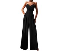 Mono de mujer de verano curvo, peleles de mujer de verano, monos elegantes de pierna ancha, complejo casual de verano Jumpsuit de mujer de una pieza y mono entero mono maternidad