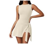 Mono de mujer de verano de algodón, mono Jumpsuit para mujer, sin mangas, mono de pierna ancha con bolsillos de playa cómodo, mono Jumpsuit de una pieza y mono entero mono maternidad